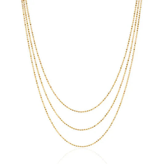 EF-Collection Hasson Triple Layered Chain Necklace