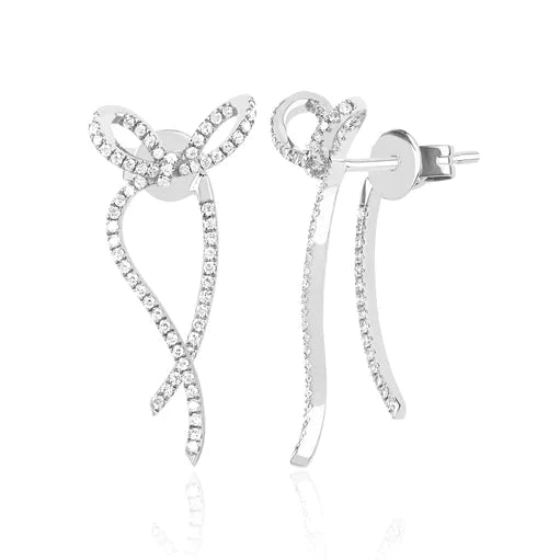 EF-Collection Diamond Bow Earrings