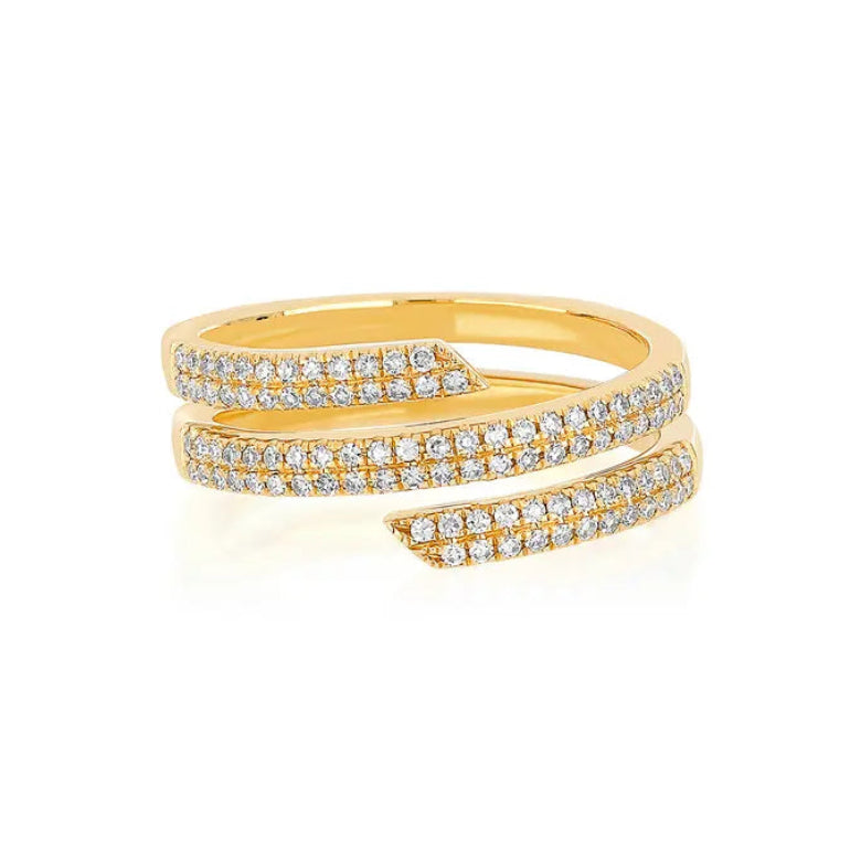 EF-Collection Diamond Swirl Ring