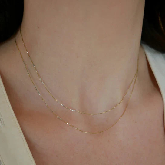 EF-Collection Double Strand Liquid Gold Necklace