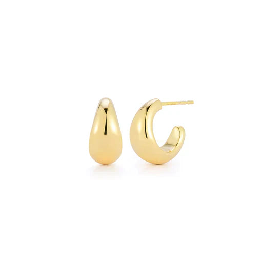 EF-Collection The Gold Jumbo Dome Huggie Earrings