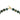 Green beaded bracelet with a gold clasp on a white background