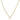 Gold necklace with a small circular pendant on a white background