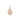 Rose gold teardrop-shaped diamond pendant with a diamond on a white background