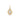 Gold teardrop-shaped pendant with a diamond on a white background