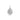 white gold pendant with a oval diamond on a white background