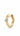 Gold hoop earring with a diamond on a white background