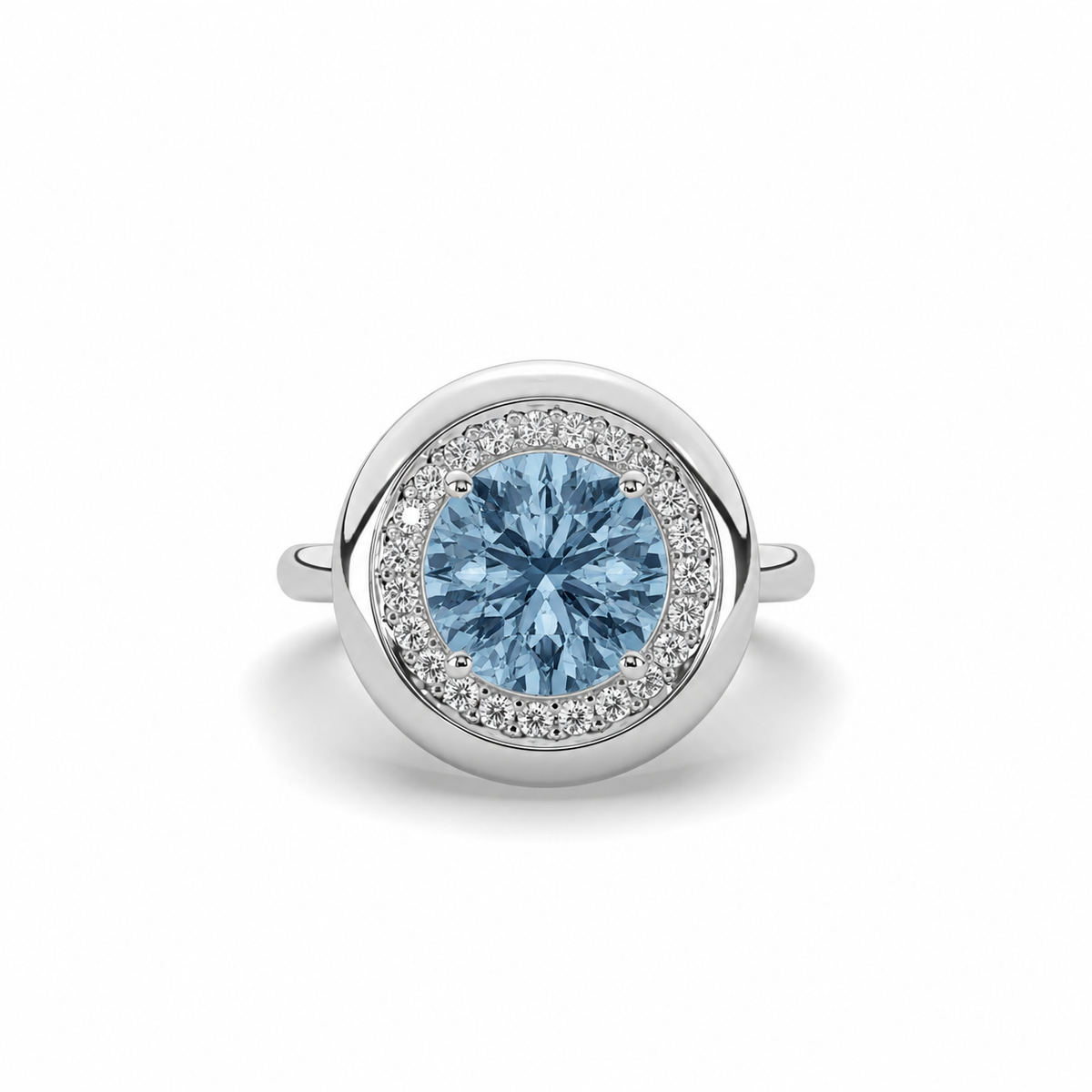 Fancy Blue Diana Ring