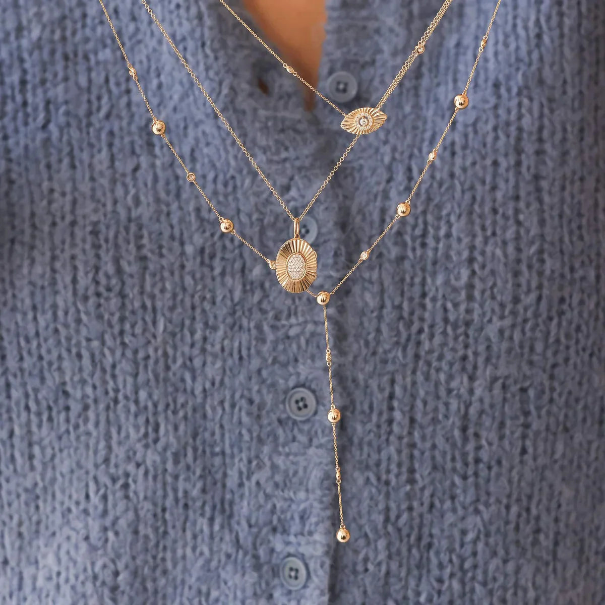 Teddi Paige Oval Locket Necklace