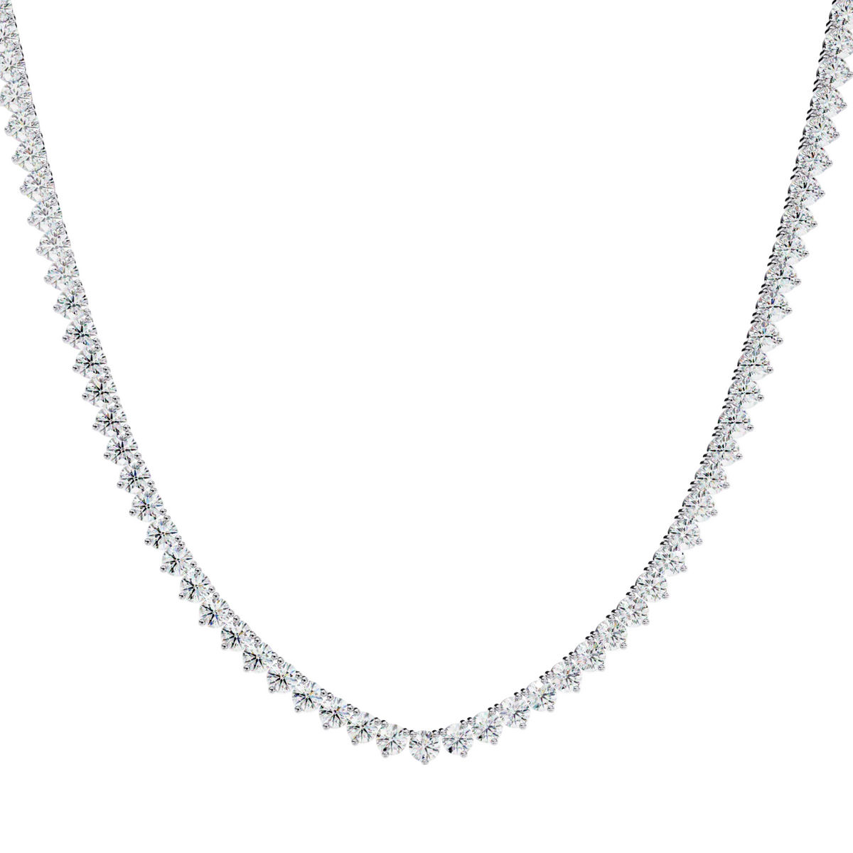 Prong Set Diamond Kelly Tennis Necklace