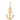Onirikka Glimmer Gold Anchor Charm in solid 18k yellow gold with enhancer clip, designed to attach to most necklaces or charm chains.