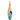 Onirikka Surfboard Charm in 18k yellow gold with blue enamel and blue sapphire gemstone, beach-inspired charm from the Nostalgia Collection.
