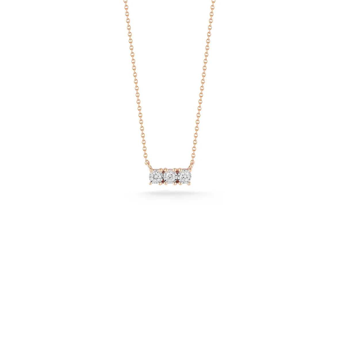 Product Shot of Dana Rebecca Designs Ava Bea Bar Necklace in rose Gold 