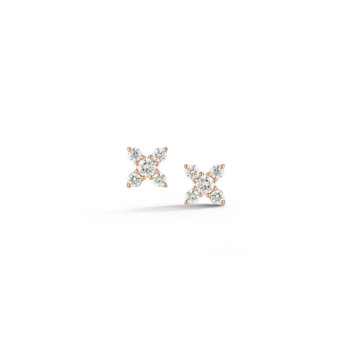 product shot of DRD Ava Bea X Studs in rose Gold