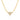 EF Collection Baby Diamond Heart Necklace in yellow gold on white background. 