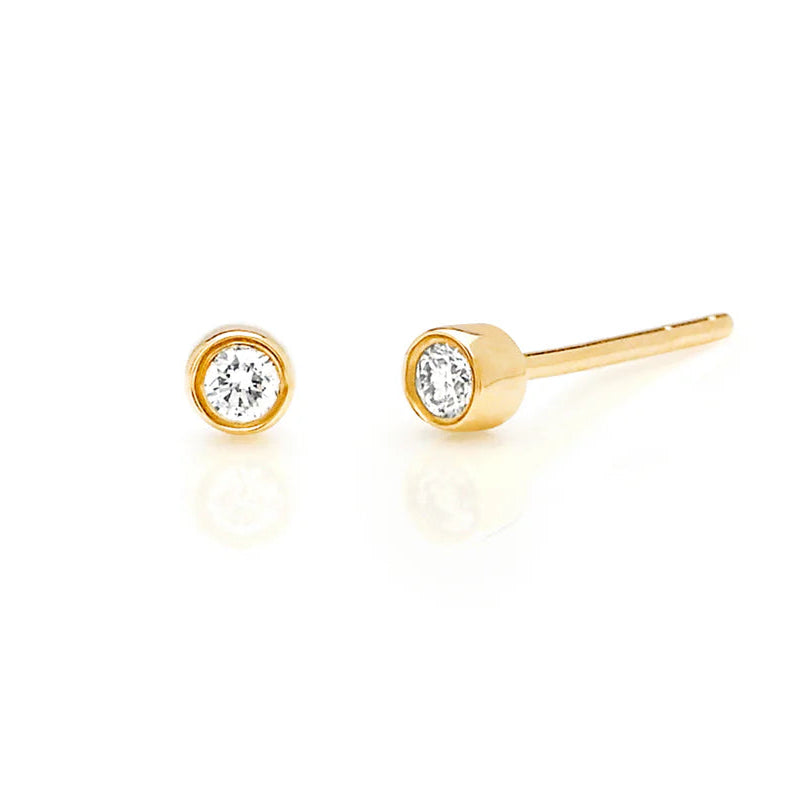 EF-Collection Diamond Bezel Stud Earring