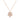 EF Collection Diamond Cherry Blossom Necklace in rose gold on white background. 