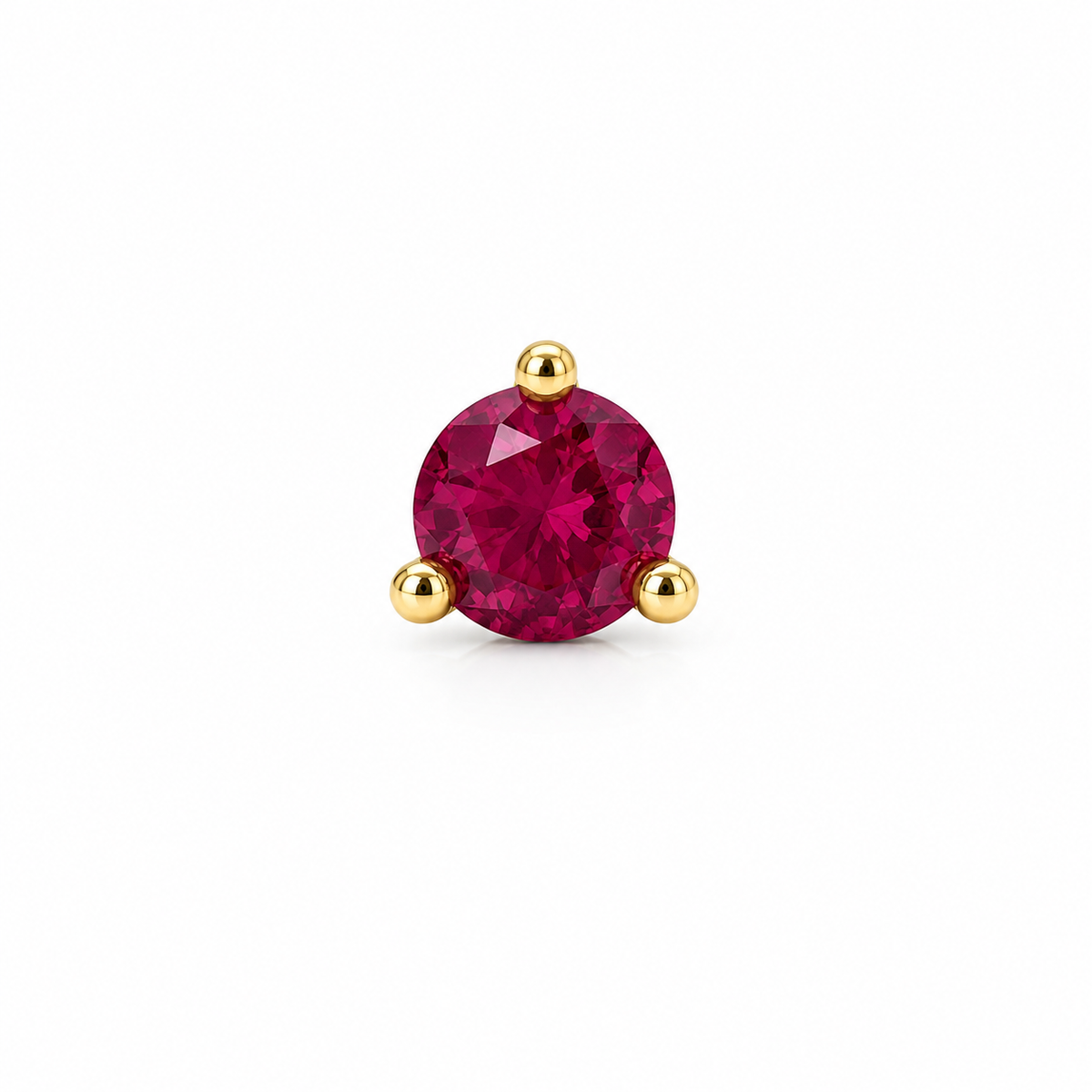 Mini Ruby Stud Earring (0.10 Cts)