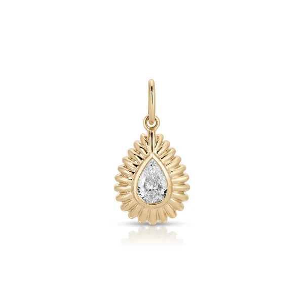 EF-Collection Fluted Pear Diamond Charm