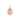 Rose gold pendant with a diamond on a white background