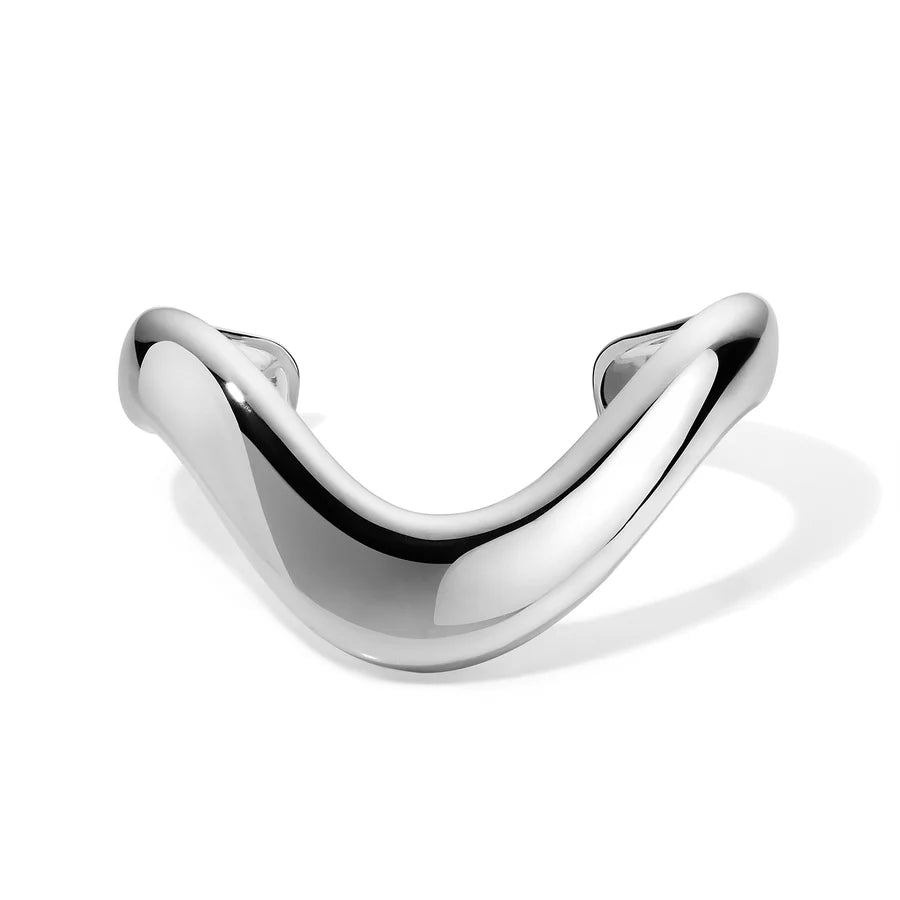 Rosario Navia Helium Cuff in white gold on white background