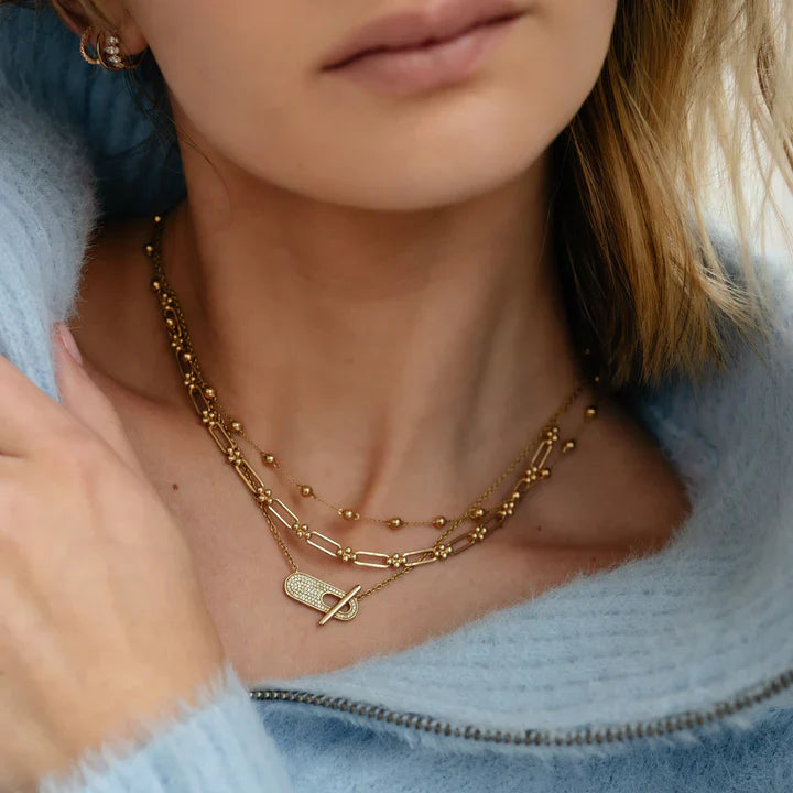 Sylvie Rose Pavé Toggle Necklace