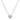 EF Collection Oval Diamond Necklace in white gold on white background. 