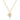 EF Collection Pavé Diamond Mini Hummingbird Necklace in yellow gold on white background. 