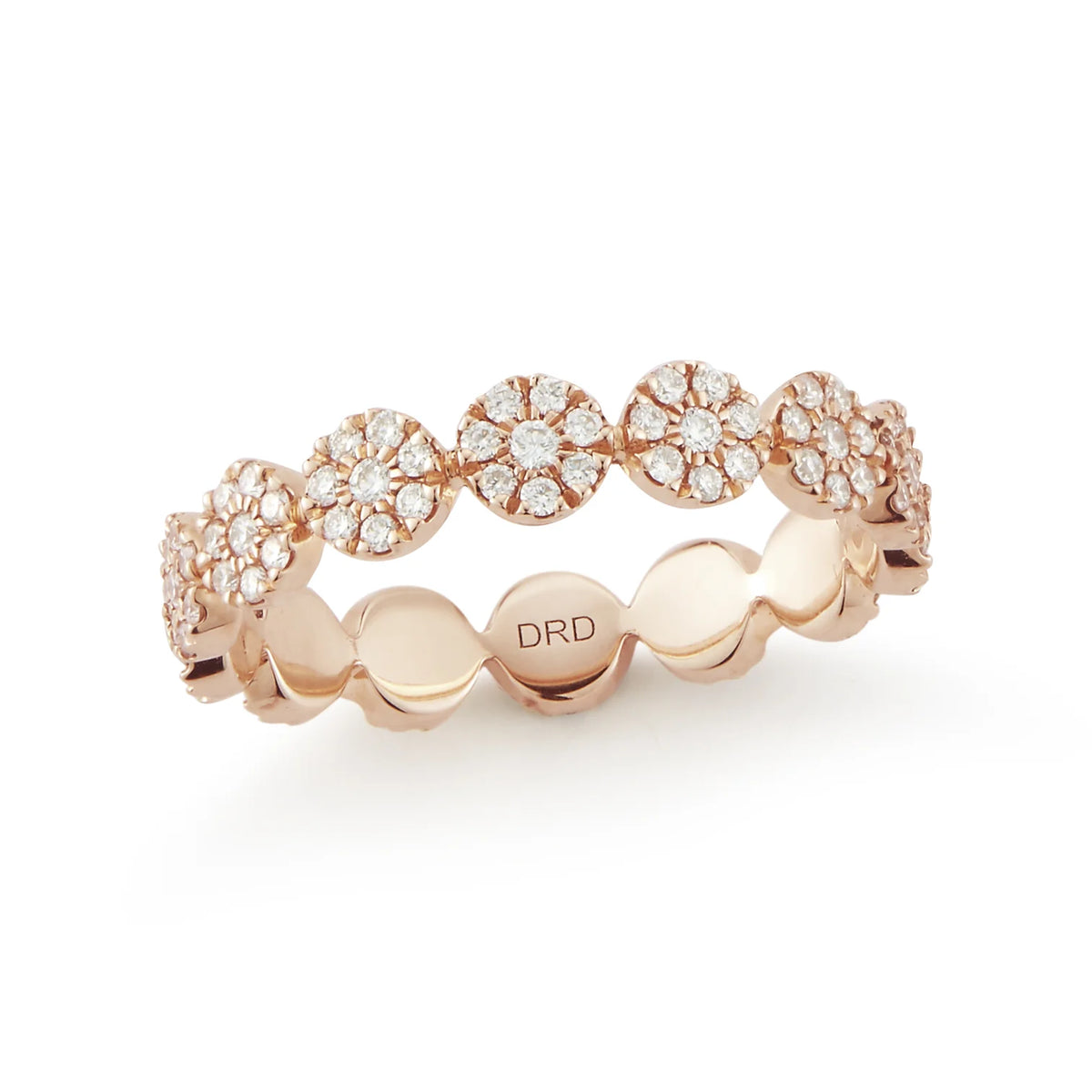Dana Rebecca Designs Taylor Beth Eternity Band Ring in rose gold on white background 